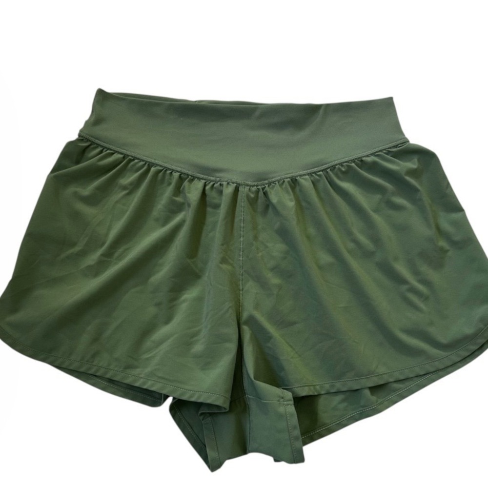 Offline by Aerie Real Me Shorts Olive Green Size Medium Athletic Lined | 0111